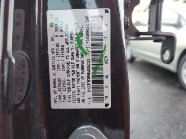 HONDA ACCORD CHARCOAL - 1HGCP3F85BA005233