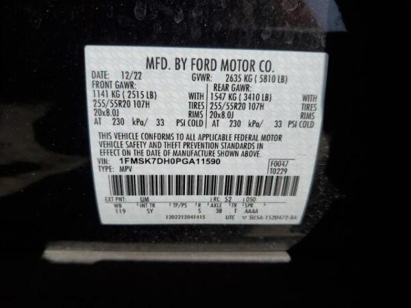 Ford EXPLORER 2023 - 1FMSK7DH0PGA11590
