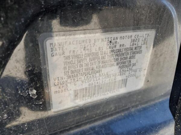 Nissan SENTRA 2017 - 3N1AB7AP5HL693491