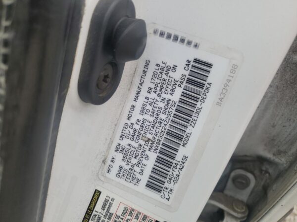 TOYOTA COROLLA WHITE - 1NXBR32E24Z295752