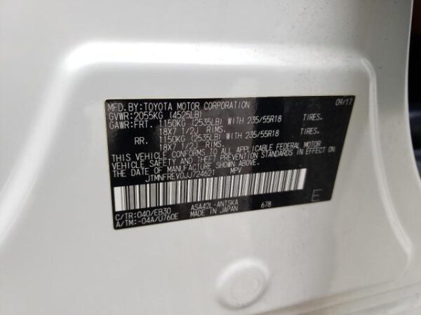 Toyota RAV4 2018 - JTMNFREV0JJ724621