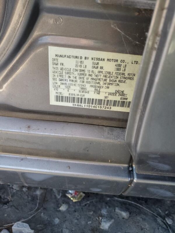 NISSAN ALTIMA SILVER - 1N4AL11D14C157243