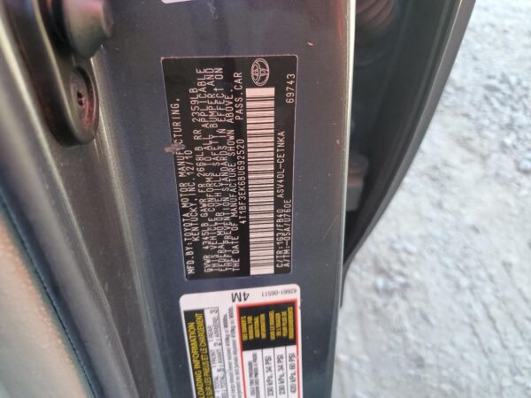 TOYOTA CAMRY GRAY - 4T1BF3EK6BU692520
