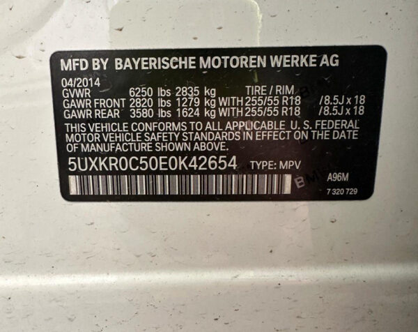 2014 BMW X5 xDrive White - 5UXKR0C50E0K42654