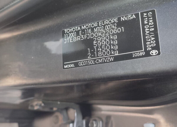 2021 Toyota Land Cruiser Prado Gray - JTEBR3FJD0K220601