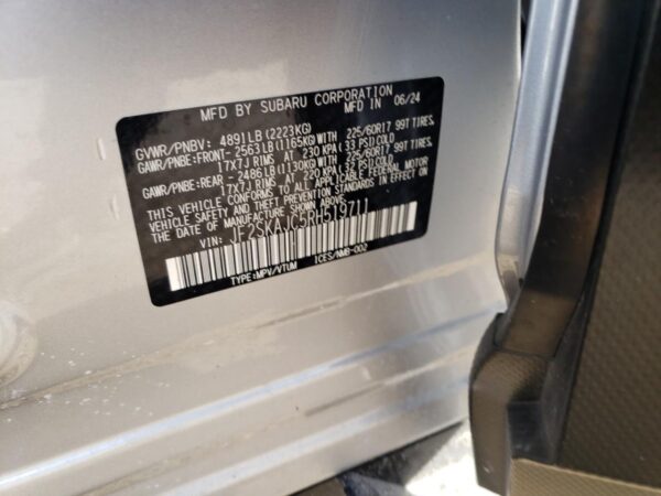 SUBARU FORESTER SILVER - JF2SKAJC5RH519711