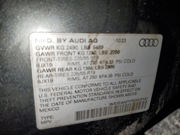 AUDI Q5 GRAY - WA1EAAFY7R2027147