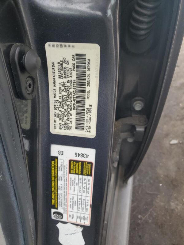 TOYOTA COROLLA GRAY - 1NXBU4EE7AZ165784