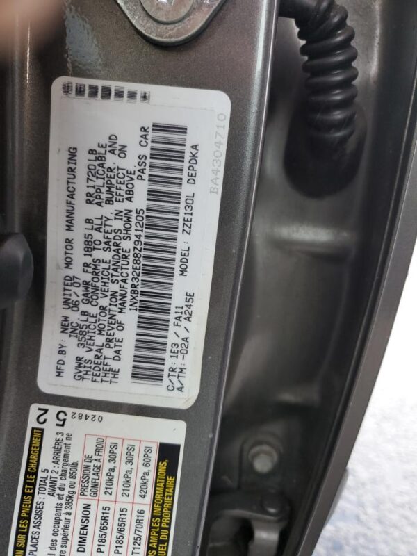 TOYOTA COROLLA GRAY - 1NXBR32E88Z941205