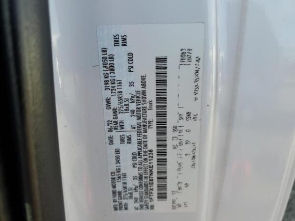 Ford F150 2022 - 1FTFX1E87NKE11238