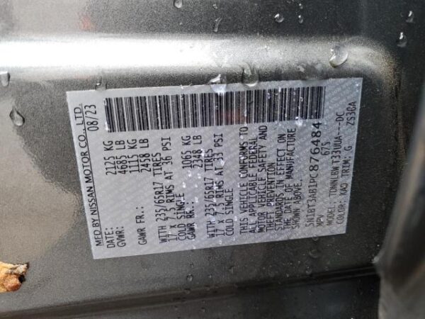 Nissan ROGUE 2023 - 5N1BT3AB1PC876484