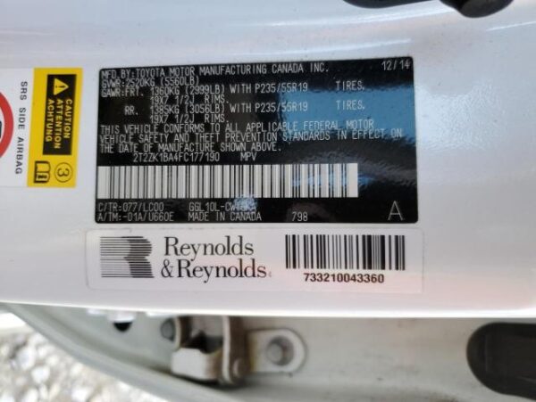 2015 Lexus RX350 White - 2T2ZK1BA4FC177190