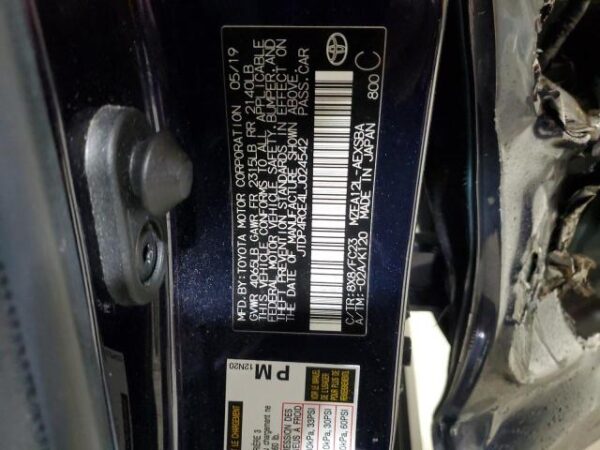 Toyota COROLLA 2020 - JTDP4RCE4LJ024542