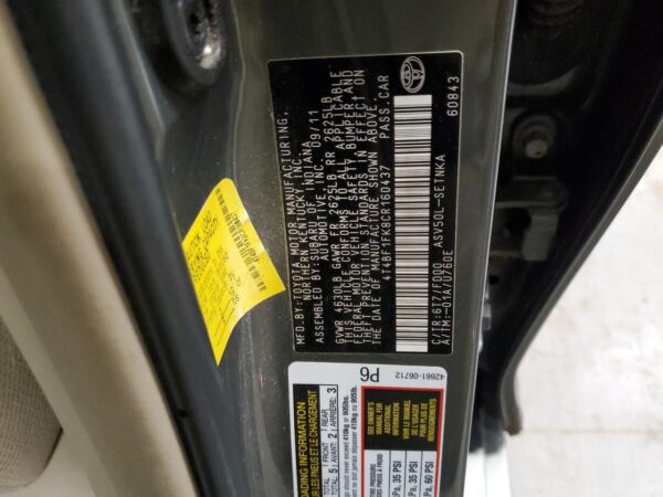 TOYOTA CAMRY BLACK - 4T4BF1FK8CR160437