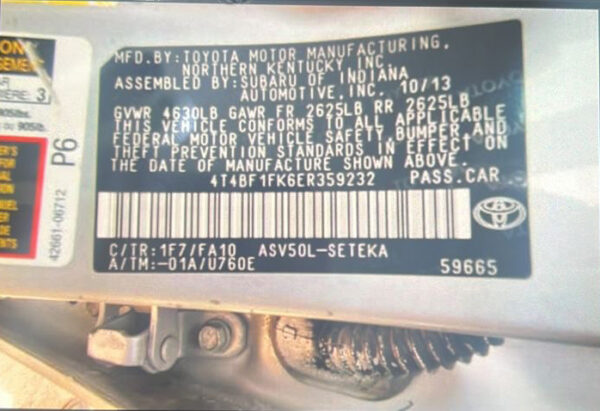 Toyota Camry 2014 Sport Silver 2.5L- 4T4BF1FK6ER359232