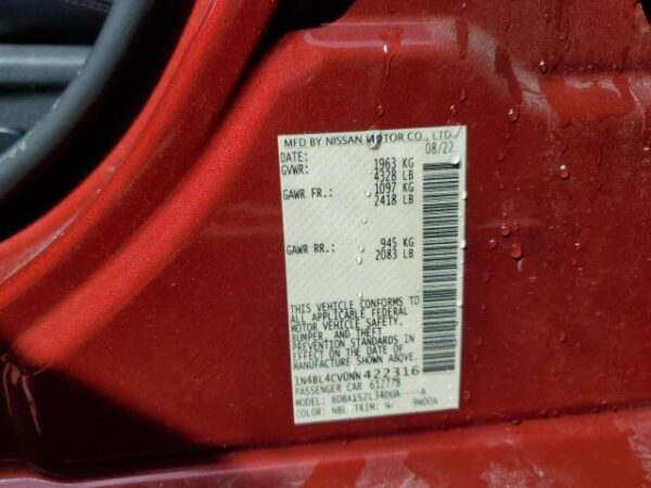 Nissan ALTIMA 2022 - 1N4BL4CV0NN422316