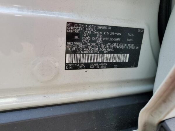 Toyota VENZA 2021 - JTEAAAAH0MJ006954