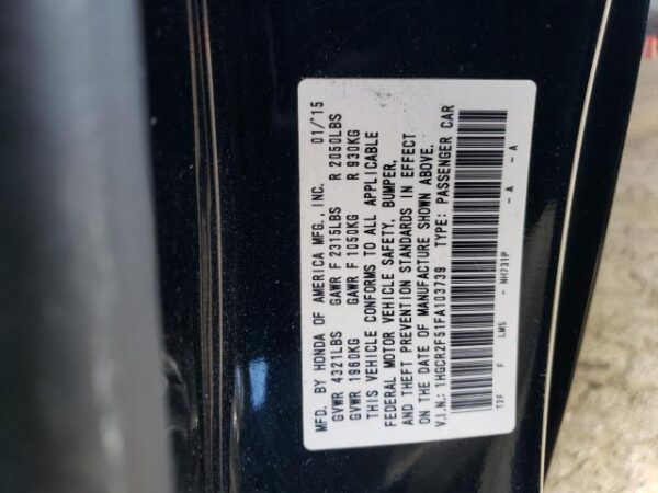 Honda Accord 2015 - 1HGCR2F51FA103739