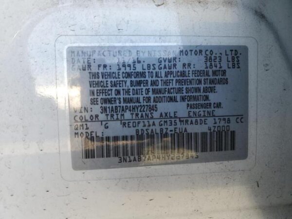 Nissan SENTRA 2017 - 3N1AB7AP4HY227845