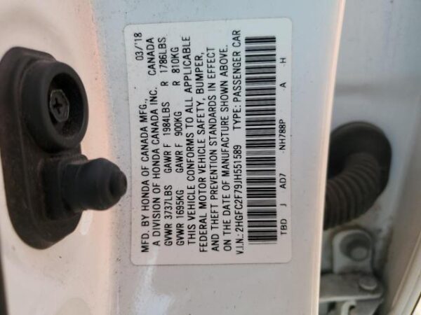 Honda Civic 2018 - 2HGFC2F79JH551589