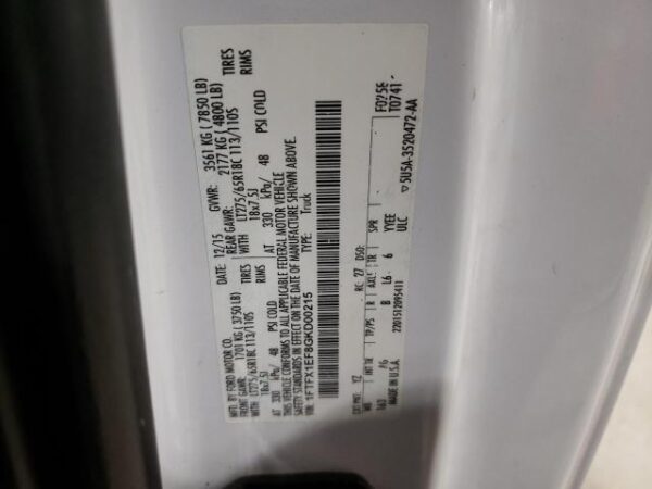 Ford F150 2016 - 1FTFX1EF8GKD00215