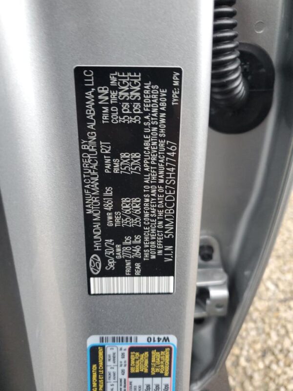HYUNDAI TUCSON SILVER - 5NMJBCDE7SH477467