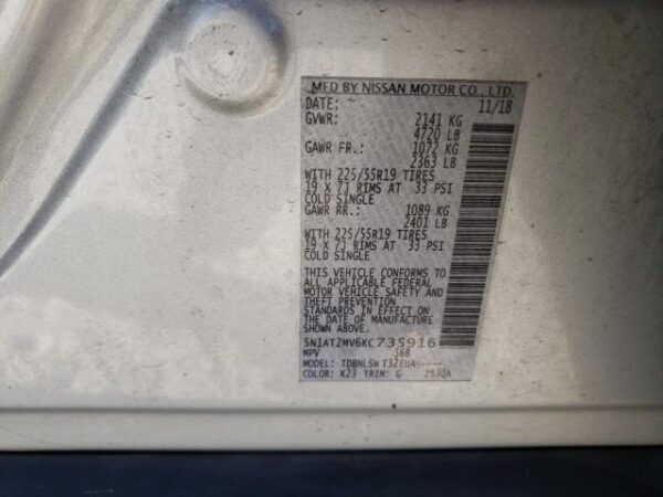 Nissan ROGUE 2019 - 5N1AT2MV6KC735916