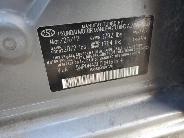 HYUNDAI ELANTRA GRAY - 5NPDH4AE5DH161514