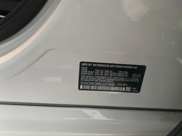 2019 BMW X750i xDrive White - 5UXCX4C56KLS37406
