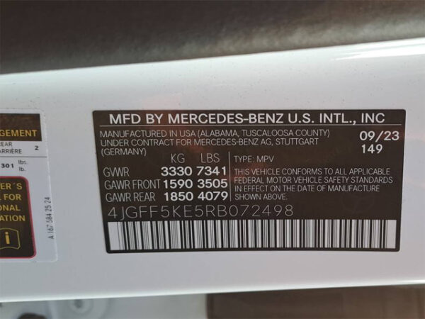 2024 MERCEDES-BENZ GLS450 WHITE - 4JGFF5KE5RB072498