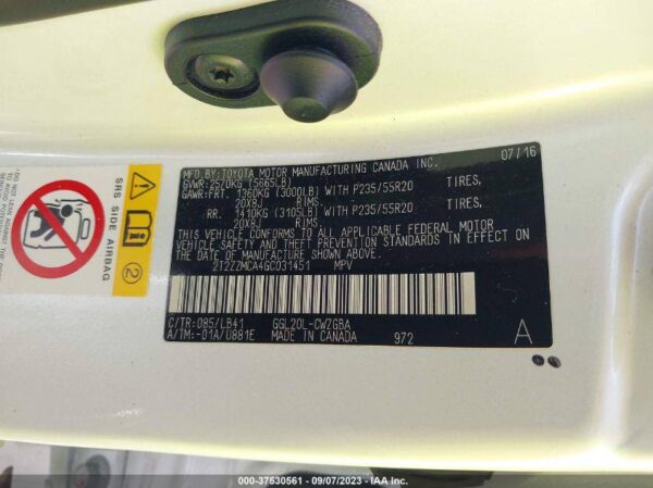 Lexus RX350 2016 White - 2T2ZZMCA4GC031451