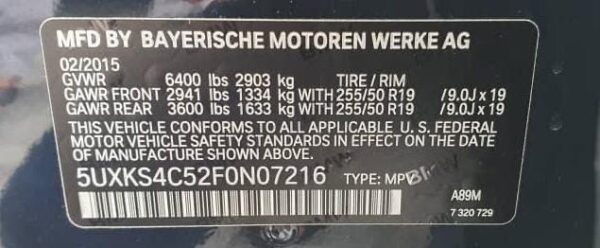 2015 BMW X5 xDrive35d Blue - 5UXKS4C52F0N07216