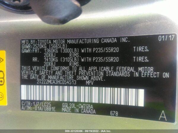 2017 Lexus RX350 Gray - 2T2ZZMCA3HC054513