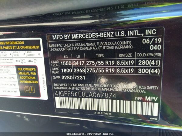 2020 Mercedes-Benz GLS450 4M  Black - 4JGFF5KE8LA067874