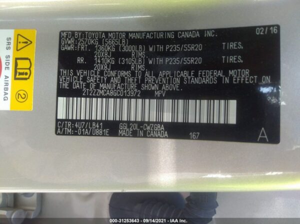 Lexus Rx 350 2016 Silver 3.5L- 2T2ZZMCA8GC013972