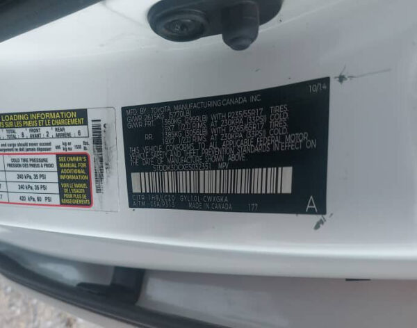 2014 Toyota Sienna XLE LIMITED White - 5TDDK3DCXES032351