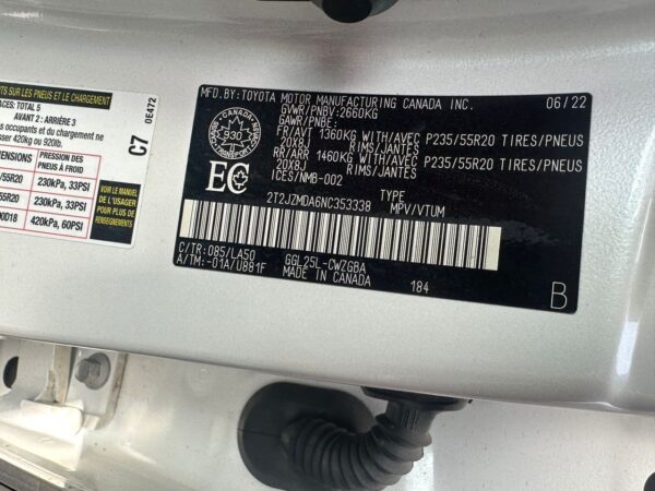 LEXUS RX350 WHITE 2022 3.5L- 2T2JZMDA6NC353338