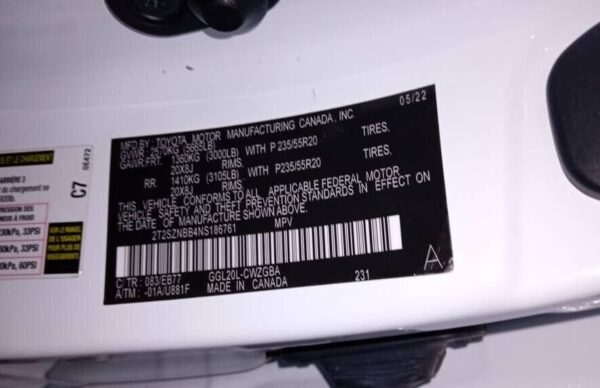 LEXUS RX350 WHITE 2022 3.5L- 2T2SZNBB4NS186761